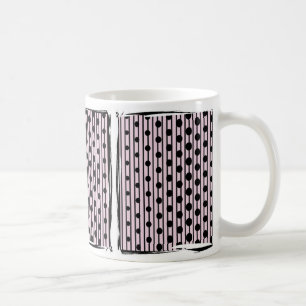 Rosa und schwarze Punkte Modernes Muster Tasse