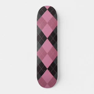 Rosa und schwarze Raute Skateboard