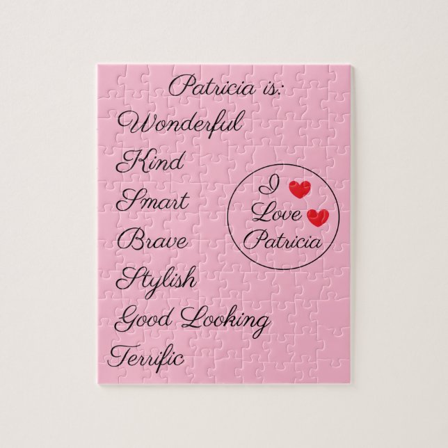 Rosa und schwarze Romantik Puzzle (Vertikal)