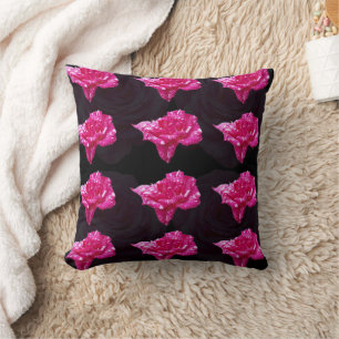 rosa und schwarze Rose, Kissen