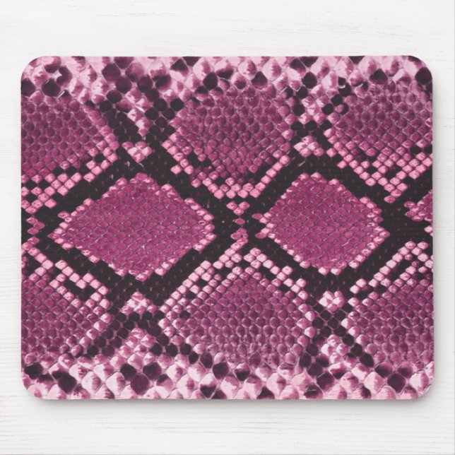 Rosa und schwarze Schlange Mousepad (Vorne)