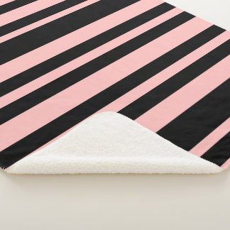 Rosa und schwarze Sherpa-Blankette Sherpadecke
