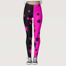 Rosa und schwarze Stern-Leggings