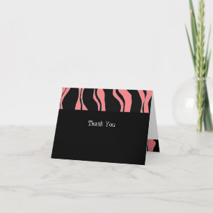 Rosa und schwarze Zebrastreifen Danke