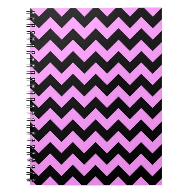 Rosa und schwarze Zigzag Notizblock (Vorderseite)