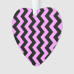Rosa und schwarze Zigzag Ornament