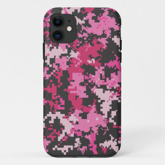 Rosa und schwarzer Camouflage iPhone Kasten 11 Hülle