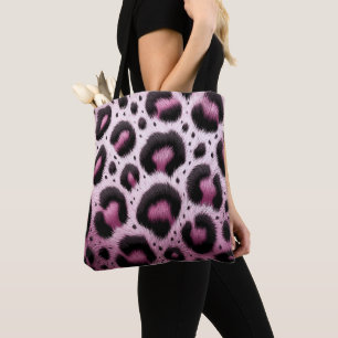 Rosa und schwarzer Leopard Pelztierdruckpunkte
