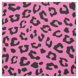 Rosa und schwarzer Leopard Stoff