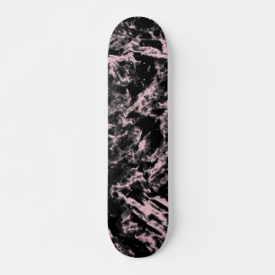 Rosa und schwarzer Marmor Skateboard