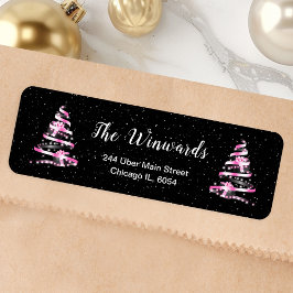 Rosa und schwarzer Weihnachtsbaum