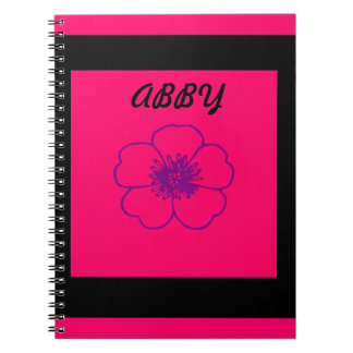 rosa und schwarzes Fotonotizbuch Notizblock