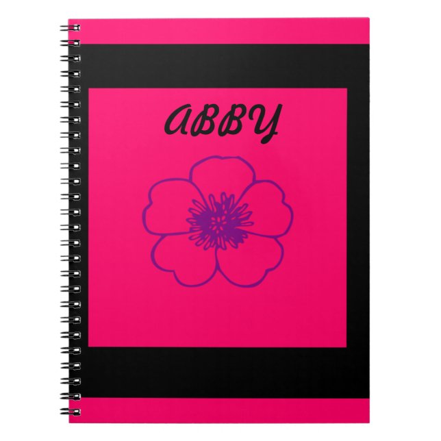 rosa und schwarzes Fotonotizbuch Notizblock (Vorderseite)