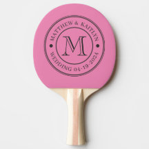 Rosa und schwarzes Hochzeitsmonogramm