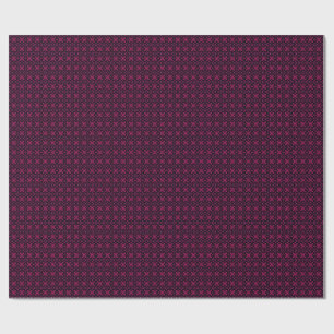 Rosa und schwarzes Kaleidoskop-Fraktalmuster-Wrapp Geschenkpapier