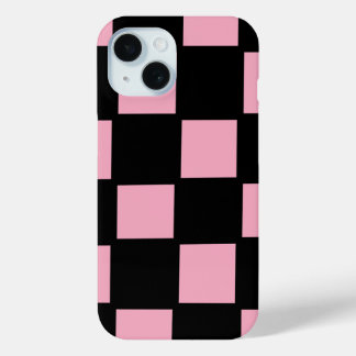Rosa und schwarzes Karo-iPhone-15-Case Case-Mate iPhone Hülle
