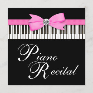 Rosa und schwarzes Klavier Keys Einladung zur Erwä