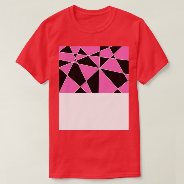 Rosa und schwarzes Muster T-Shirt (Design vorne)