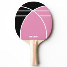 Rosa und schwarzes personalisiertes Ping-Pong-Schl