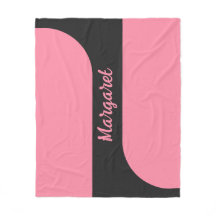 rosa und schwarzes Skript Mädchen-Monogramm-Name