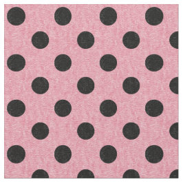 Rosa und schwarzes Tupfen-Gewebe Stoff