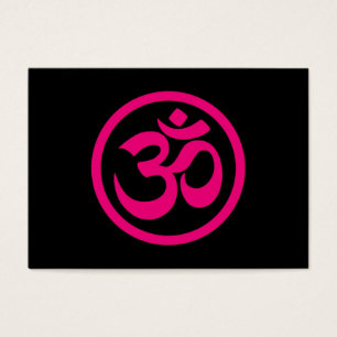 Rosa und schwarzes Yoga OM kreist ein