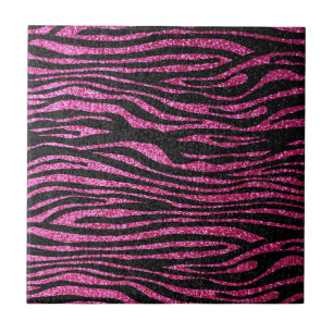 Rosa und schwarzes Zebra drucken Bling (Imitat Gli Fliese