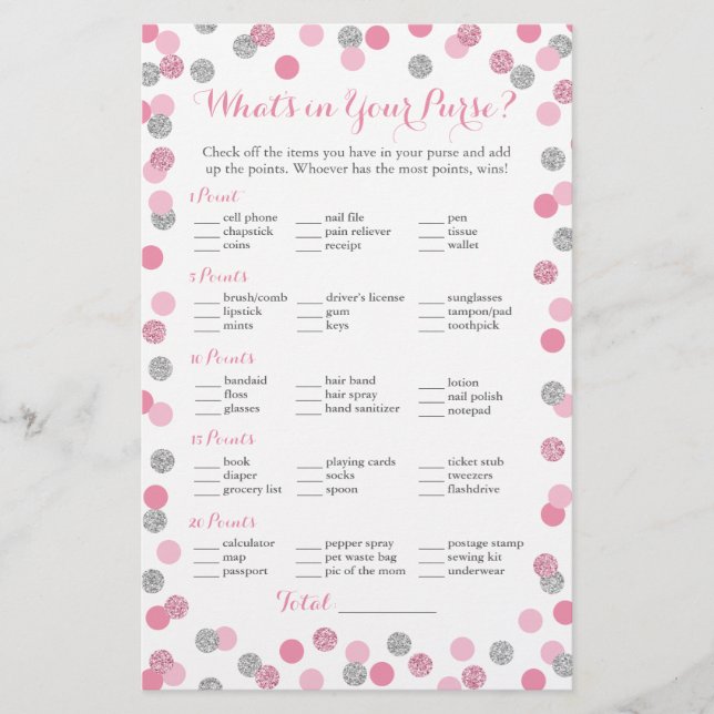 Rosa und Silberner Glitzer Was ist in deinem Handy (Vorderseite)