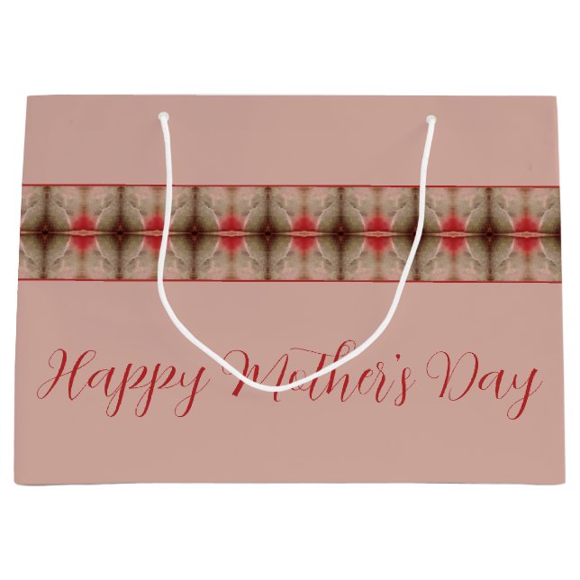 Rosa und Stall rot Große Geschenktüte (Vorderseite)