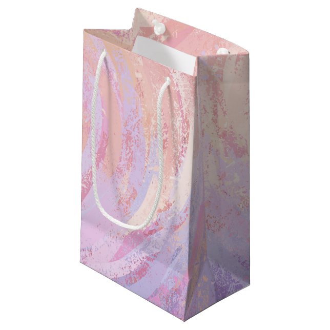 Rosa und Stinky Kleine Geschenktüte (Vorderseite Schrägansicht)