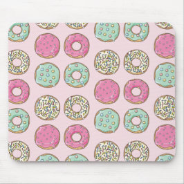 Rosa und tadelloser Krapfen-Druck Mousepad