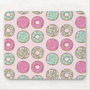 Rosa und tadelloser Krapfen-Druck Mousepad