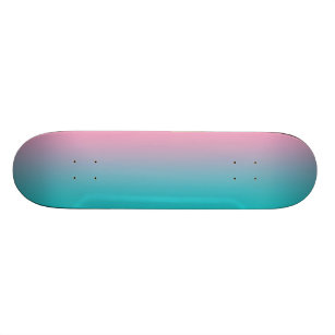 Rosa und Türkis Ombre Skateboard