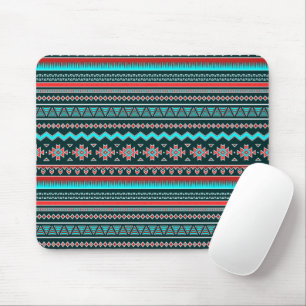 Rosa und Türkis tribal Mousepad