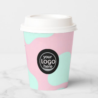 Rosa und Türkisblase Papier-Cup - Benutzerdefinier Pappbecher