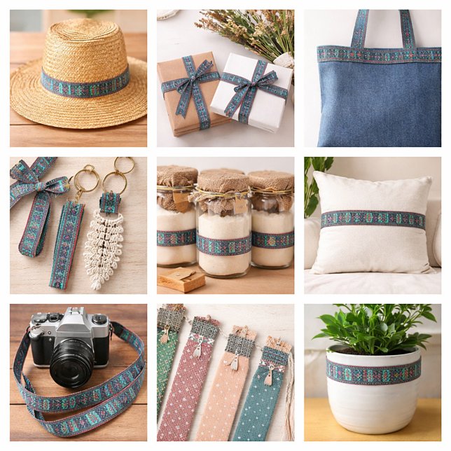 Rosa und türkisfarbener Stamm Satinband (Von Creator hochgeladen)