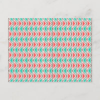Rosa und türkisfarbenes Triangle Aztec Tribal Patt