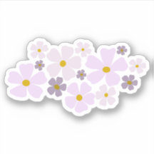 Rosa und violette Blumen Grafik