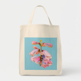 Rosa und violette Blumen Tragetasche