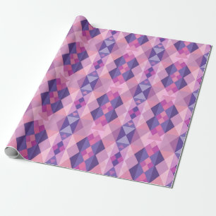 Rosa und violette Diamant Geometrische Formen Must Geschenkpapier