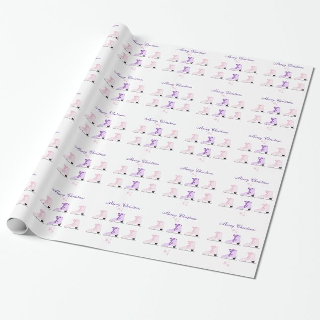 Rosa und violette Eisskates Geschenkpapier (Ungerollt)