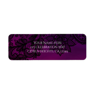 Rosa und violette elegante schwarze Spitzen-Party-