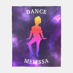 Rosa und violette Galaxy-Tanz-Fleece-Decke Fleecedecke
