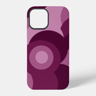 rosa und violette Kreise Muster iPhone 12 Hülle
