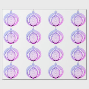 Rosa und violette Ornamente Weißes Papier Geschenkpapier