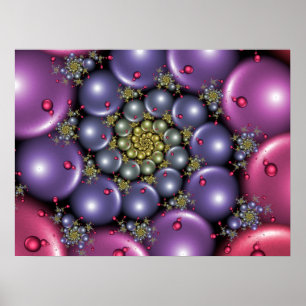 Rosa und violette Perlen Poster