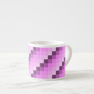 Rosa und violette Quadrate Espressotasse