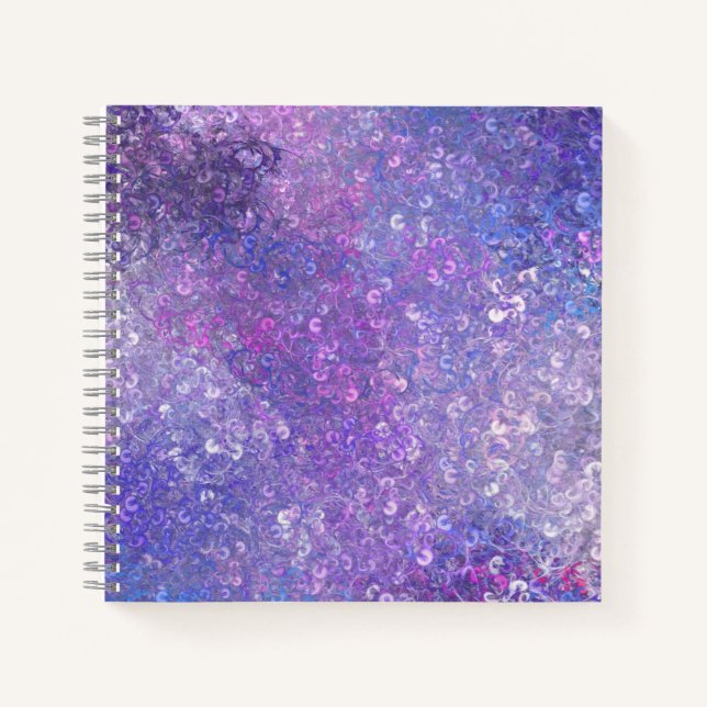 Rosa und violette Strass-Bling  Notizbuch (Vorderseite)