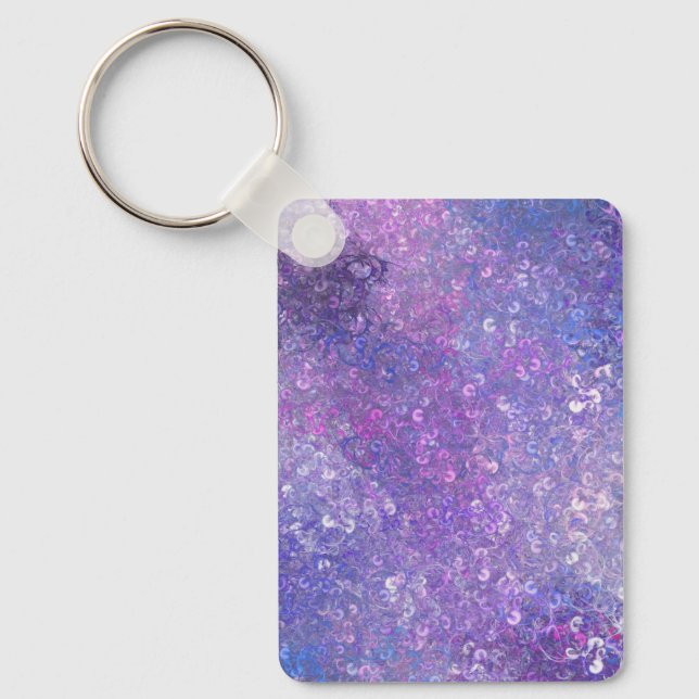 Rosa und violette Strass-Bling  Schlüsselanhänger (Vorderseite)