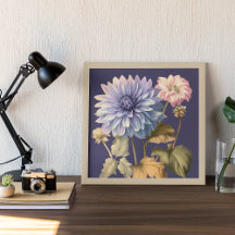 ROSA UND VIOLETTE VINTAGE BLUMEN ELEGANTE